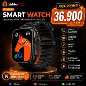 Smart Watch T900 – Montre Connectée Intelligente avec Appels, Sport et Suivi Santé