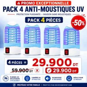 Lampe Anti-Moustiques Électrique UV – Silencieuse & Sécurisée